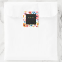Elegante waterverf bloemen witgoud professional