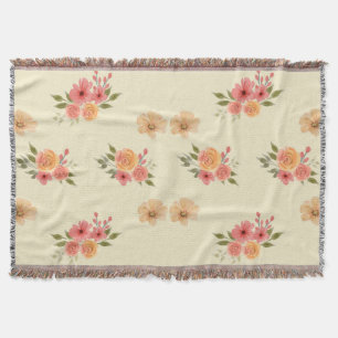 Elegante Waterverf Bloemendeken Sherpa Dekbed Deken