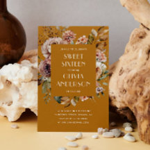 Elegante waterverf bloemenmosterd sinaasappel Swee