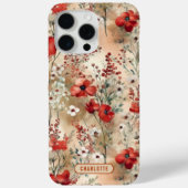 Elegante Waterverf Bloemenpatroon gepersonaliseerd Case-Mate iPhone Case (Achterkant)