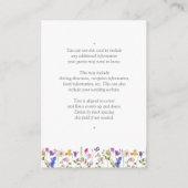 Elegante Waterverf bloemenscript bruiloft details Informatiekaartje (Achterkant)