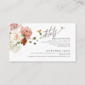 Elegante Waterverf bloementuin Informatiekaartje (Voorkant)