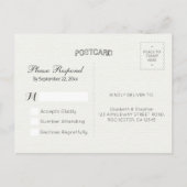Elegante waterverf bloemige baby bruiloft RSVP Uitnodiging Briefkaart (Achterkant)