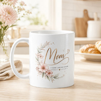 Elegante Waterverf Bloemige Moeder Een Liefde Als Koffiemok