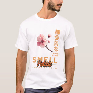 Elegante waterverf bloemkunst – Mooie handgeschild T-shirt