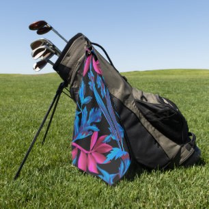 Elegante waterverf bloemrijke decoratieve opvallen golfhanddoek