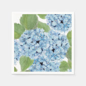 Elegante Waterverf Blue Hydrangea Servet (Voorkant)
