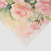 Elegante Waterverf Blush Pink Roses Tissuepapier (Detail)