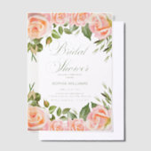 Elegante Waterverf Blush Rozen Vrijgezellenfeest Vellum Uitnodigingen (Offset)
