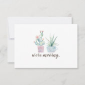 Elegante Waterverf Boho Desert Cactus Succulent Kaart (Voorkant)