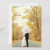 elegante waterverf BOHO FLORAL WEDDING Kaart (Achterkant)