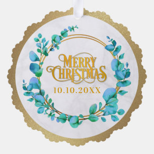 Elegante Waterverf Botanical voor bruiloft foto Ornament Kaart