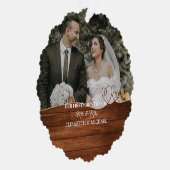 Elegante Waterverf Botanical voor bruiloft foto Ornament Kaart (Rechts)