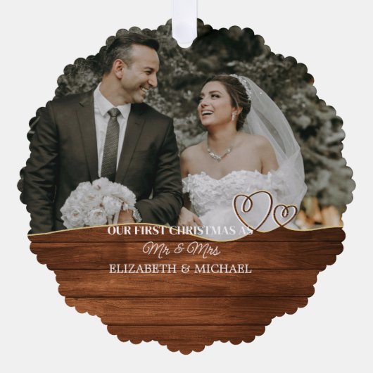 Elegante Waterverf Botanical voor bruiloft foto Ornament Kaart (Voorkant)