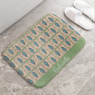 Elegante waterverf botanische bladeren groen badmat