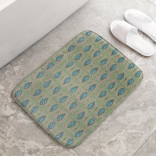 Elegante waterverf botanische bladeren groen badmat