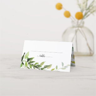 Elegante waterverf botanische groene trouwdag