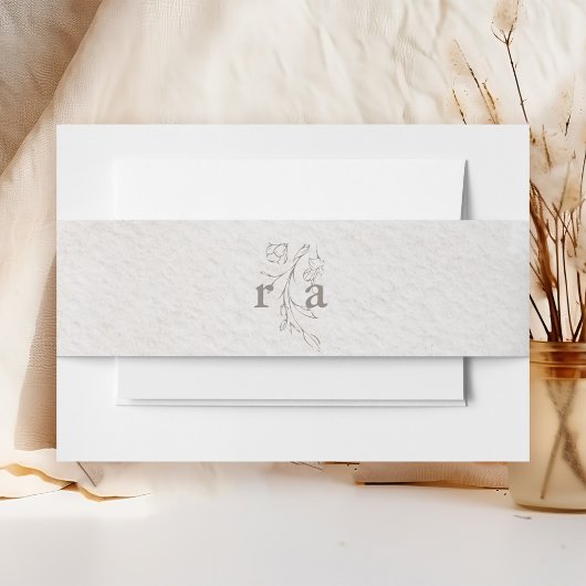 Elegante Waterverf Botanische Monogram bruiloft Uitnodigingen Wikkel