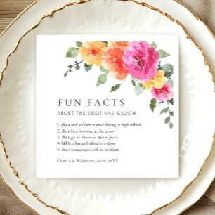 Elegante Waterverf Bright Flowers Bloemen Bloemen Servet