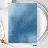 Elegante Waterverf bruiloft tijdlijn Blauw Bloemen Programma