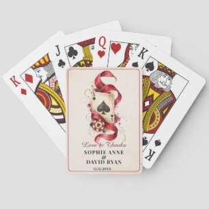Elegante Waterverf Casino Nacht Bourgondiërend Huw Pokerkaarten