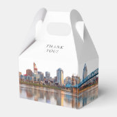 Elegante Waterverf Cincinnati Ohio Trouw Bedankdoosjes (Achterkant)