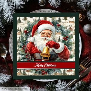 Elegante Waterverf Classic Santa Party servetten