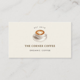 Elegante waterverf Coffee shop  Visitekaartje