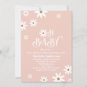 Elegante Waterverf Daisy Baby in Bloom Baby Showe Kaart