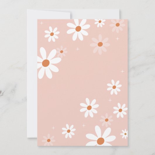 Elegante Waterverf Daisy Flovers Afstuderen Brunc Kaart (Achterkant)