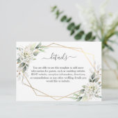 Elegante Waterverf Dusty Blue Foliage Details Informatiekaartje (Staand voorkant)