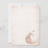 Elegante Waterverf Een 1e verjaardag Pompoen is op Kaart (Achterkant)