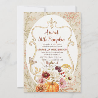 Elegante waterverf Een zoete kleine pompoen boho Kaart