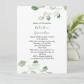 Elegante waterverf eucalyptus bruiloft kaart (Staand voorkant)