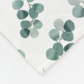 Elegante waterverf eucalyptus fleece deken (Hoek)