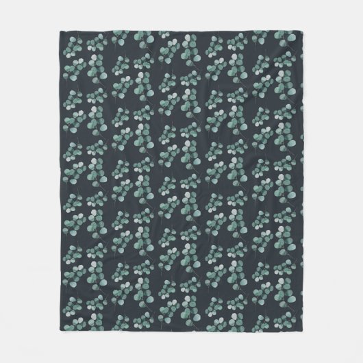 Elegante waterverf eucalyptus fleece deken (Voorkant)