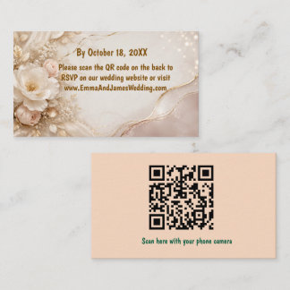 Elegante Waterverf Eucalyptus Groenery QR Code Bru Visitekaartje