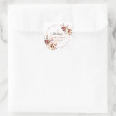 Elegante Waterverf Eucalyptus Herfst Dank u Vierkante Sticker (Tas)