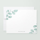Elegante Waterverf Eucalyptus Stationery Notitiekaartje