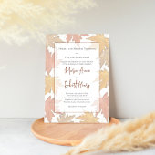 Elegante Waterverf Fall Leaves Wedding Kaart