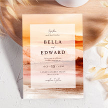 Elegante Waterverf Fall Wedding Bohemian
