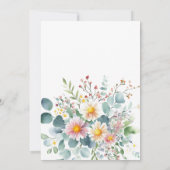 Elegante Waterverf Floral Moederdag Brunch Kaart (Achterkant)