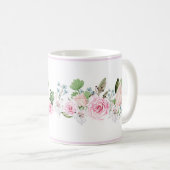 Elegante Waterverf Floral Mok (Voorkant rechts)