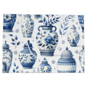 Elegante Waterverf gember potjes patroon Groot Cadeauzakje (Achterkant)