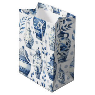 Elegante Waterverf gember potjes patroon Medium Cadeauzakje