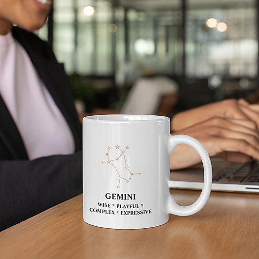 Elegante Waterverf Gemini Zodiac Custom Mok