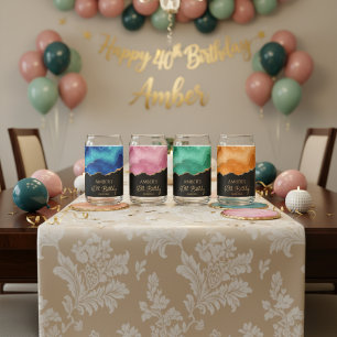 Elegante waterverf goud marmer gepersonaliseerd blikvorm glas