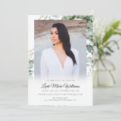 Elegante waterverf groen blijvende memorial  programma (Staand voorkant)