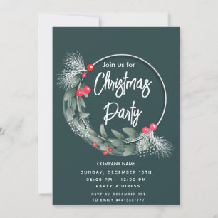 Elegante waterverf groene krans corporate kaart