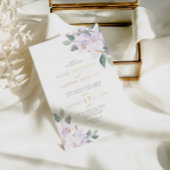 Elegante Waterverf Groene & Orchideeën Bruiloft Folie Uitnodiging